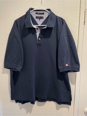 Tommy Hilfiger Golf Polo Shirt Mens XXL 2XL Navy Blue Short Sleeve Cotton